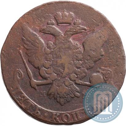 Фото 5 копеек 1758 года ММ 