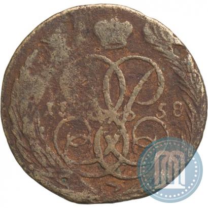 Picture 1 kopeck 1758 year  
