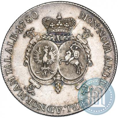 Фото Талер 1780 года  "Петр Бирон. Курляндия"