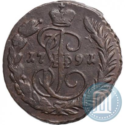 Picture 1 kopeck 1791 year ЕМ 