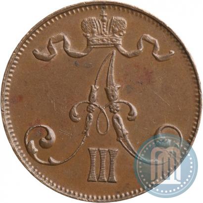 Picture 5 pennia 1889 year  