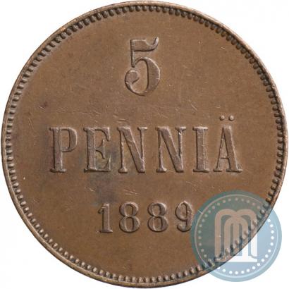 Picture 5 pennia 1889 year  