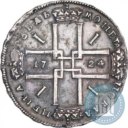 Фото 1 рубль 1724 года  "Портрет в античных доспехах"