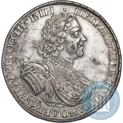 Фото 1 рубль 1725 года СПБ "Солнечный в латах"