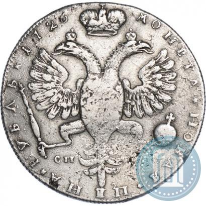 Фото 1 рубль 1726 года СПБ "Петербургский тип, портрет вправо"