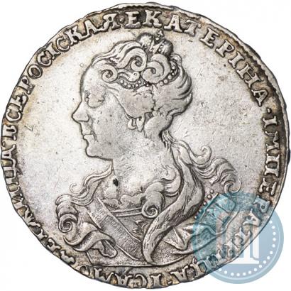 Фото Полтина 1726 года  "Московский тип, портрет влево"