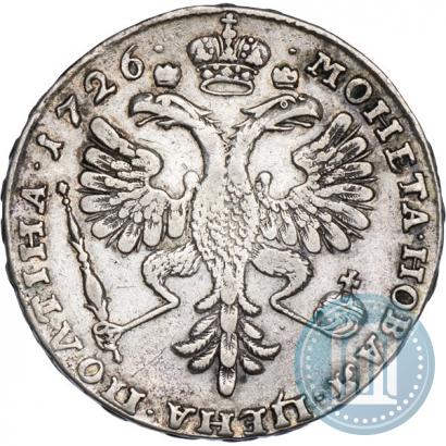 Фото Полтина 1726 года  "Московский тип, портрет влево"