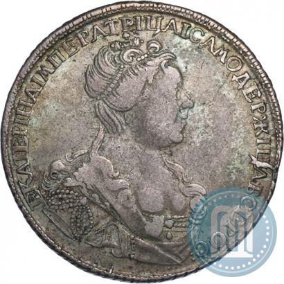 Фото Полтина 1727 года СПБ "Петербургский тип, портрет вправо"