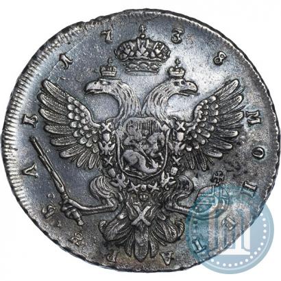 Фото 1 рубль 1738 года СПБ "Петербургский тип"