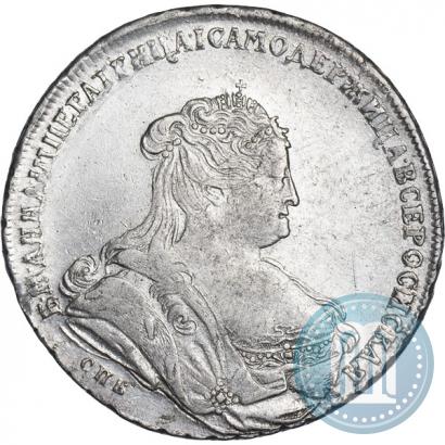Фото 1 рубль 1739 года СПБ "Петербургский тип"