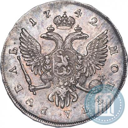 Фото 1 рубль 1742 года СПБ 