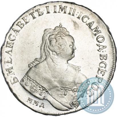 Фото 1 рубль 1744 года ММД 