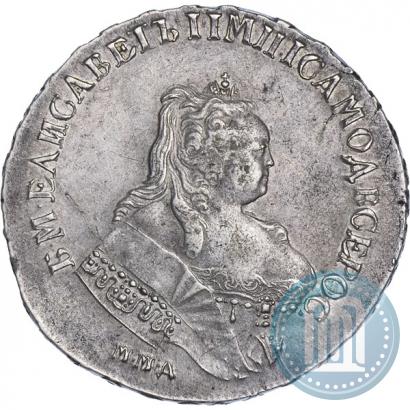 Фото 1 рубль 1744 года ММД 