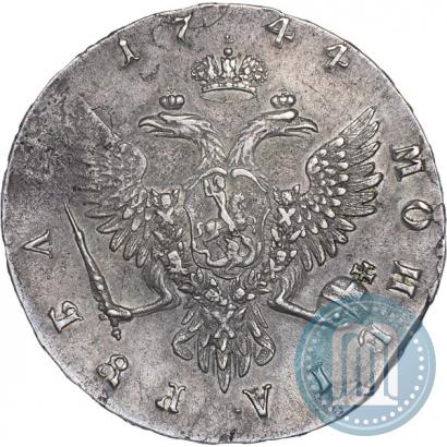 Фото 1 рубль 1744 года ММД 