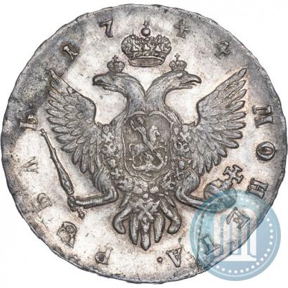 Фото 1 рубль 1744 года СПБ 