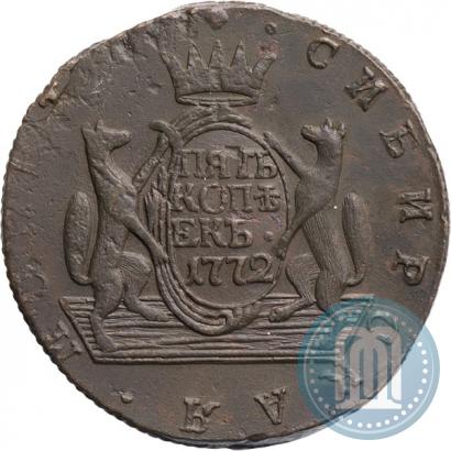 Фото 5 копеек 1772 года КМ 