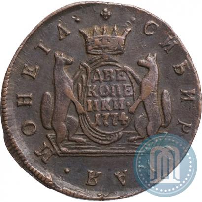 Picture 2 kopecks 1774 year КМ 