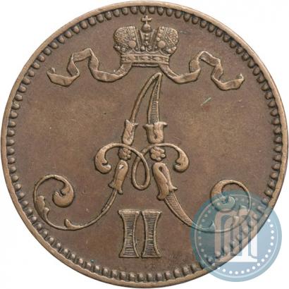 Picture 5 pennia 1865 year  