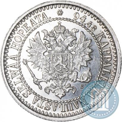 Picture 1 markka 1866 year S 