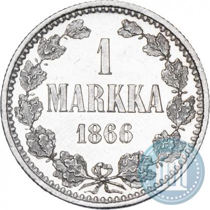 Picture 1 markka 1866 year S 