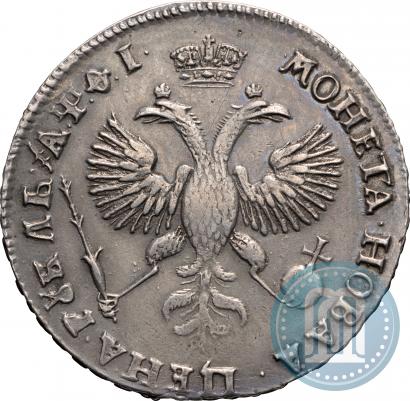 Фото 1 рубль 1719 года OK "Портрет в латах"
