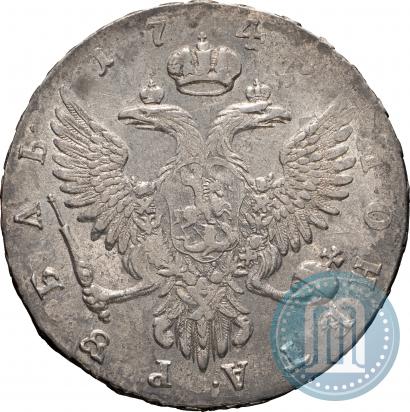 Фото 1 рубль 1749 года ММД 
