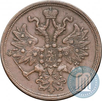 Picture 5 kopecks 1859 year ЕМ "Type of 1860-1867"