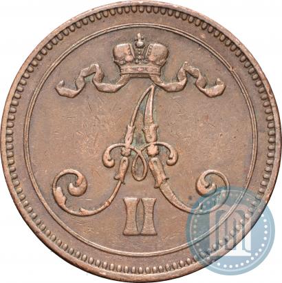 Picture 10 pennia 1865 year  