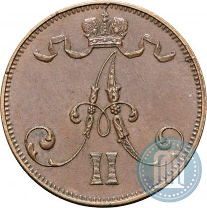 Picture 5 pennia 1872 year  