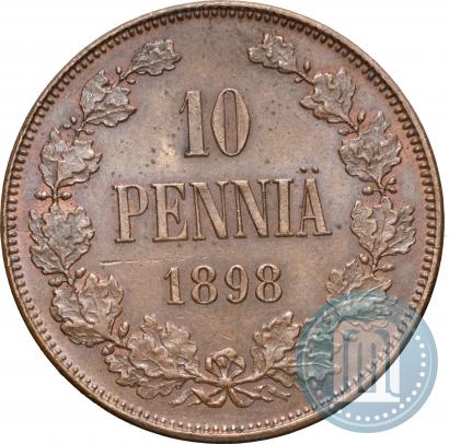 Фото 10 пенни 1898 года  
