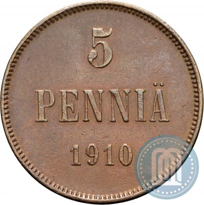 Фото 5 пенни 1910 года  