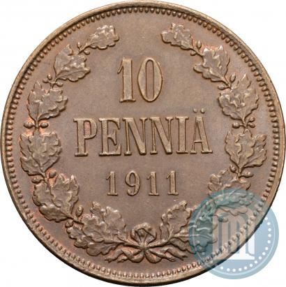 Picture 10 pennia 1911 year  