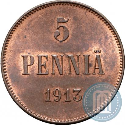 Picture 5 pennia 1913 year  