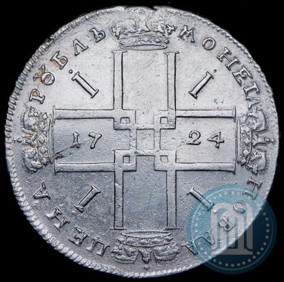 Фото 1 рубль 1724 года  "Портрет в античных доспехах"