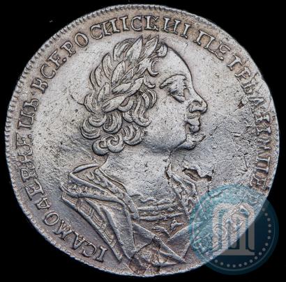 Фото 1 рубль 1725 года  "Портрет в античных доспехах"