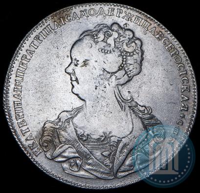 Фото 1 рубль 1725 года СПБ "Петербургский тип, портрет влево"