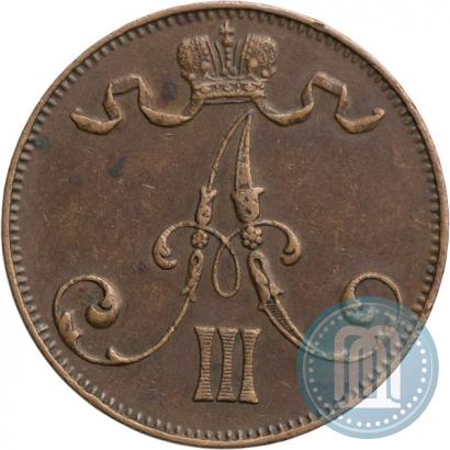 Picture 5 pennia 1889 year  