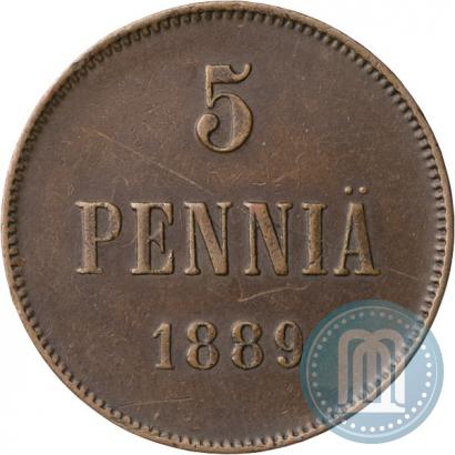 Picture 5 pennia 1889 year  
