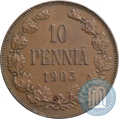 Фото 10 пенни 1905 года  