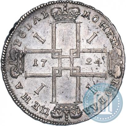 Фото 1 рубль 1724 года OK "Портрет в античных доспехах"