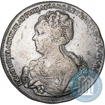 Фото 1 рубль 1725 года СПБ "Петербургский тип, портрет влево"