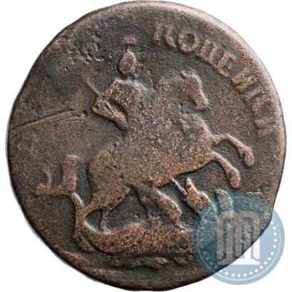 Фото 2 копейки 1757 года  "Номинал над Св. Георгием"