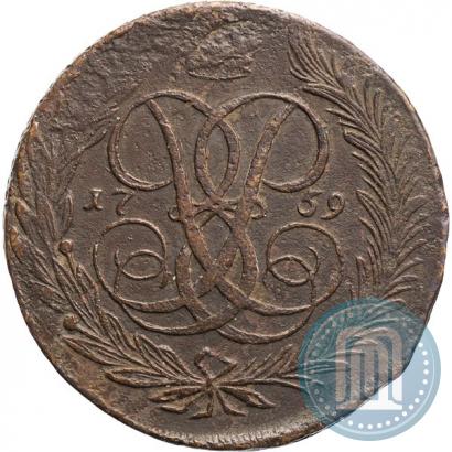 Фото 5 копеек 1759 года  