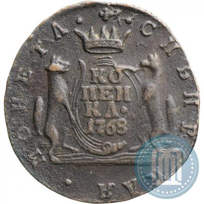 Picture 1 kopeck 1768 year КМ 