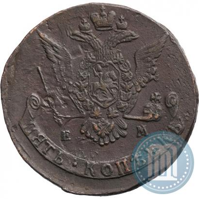Picture 5 kopecks 1772 year ЕМ 