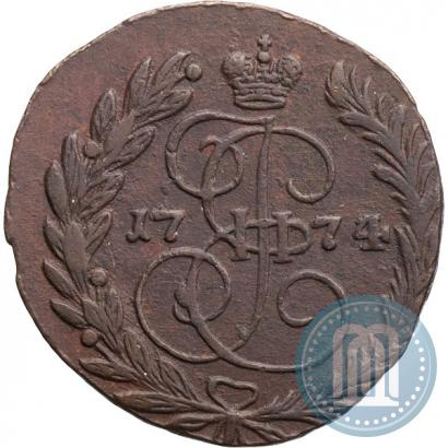 Фото 2 копейки 1774 года ЕМ 