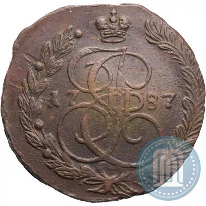 Фото 5 копеек 1787 года ЕМ 