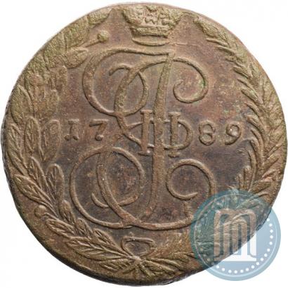 Picture 5 kopecks 1789 year ЕМ 