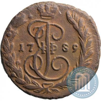 Picture 1 kopeck 1789 year ЕМ 