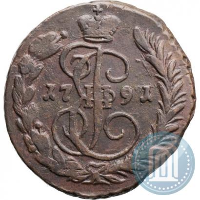 Picture 1 kopeck 1791 year ЕМ 